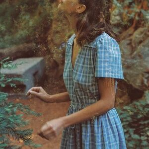ISO The Dawn Dress | Cornflower Basketweave (blue plaid gingham)